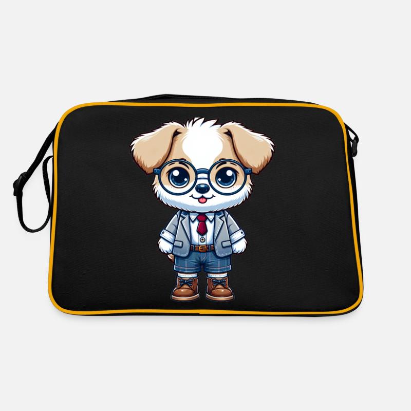 Chien écolier mignon Sac Retro