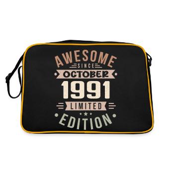 Légende Depuis Octobre 1991 Anniversaire Octobre 1991 - Sac Retro - noir/or - Dos