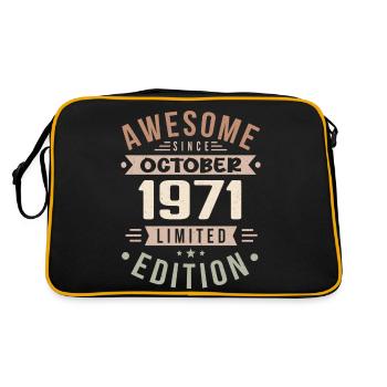 Légende Depuis Octobre 1971 Anniversaire Octobre 1971 - Sac Retro - noir/or - Dos