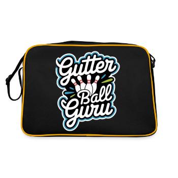 Gutter Ball Guru 11 - Retro Tasche - Schwarz/Gold - Hinten