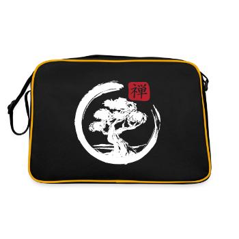 Esthétique Japonais Bonsaï Japon Art Japonais - Sac Retro - noir/or - Dos