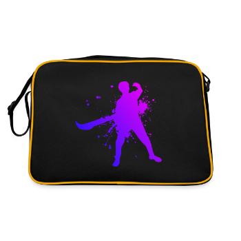 Pelote Homme Jai Alai Pelote Basque Femmes - Sac Retro - noir/or - Dos