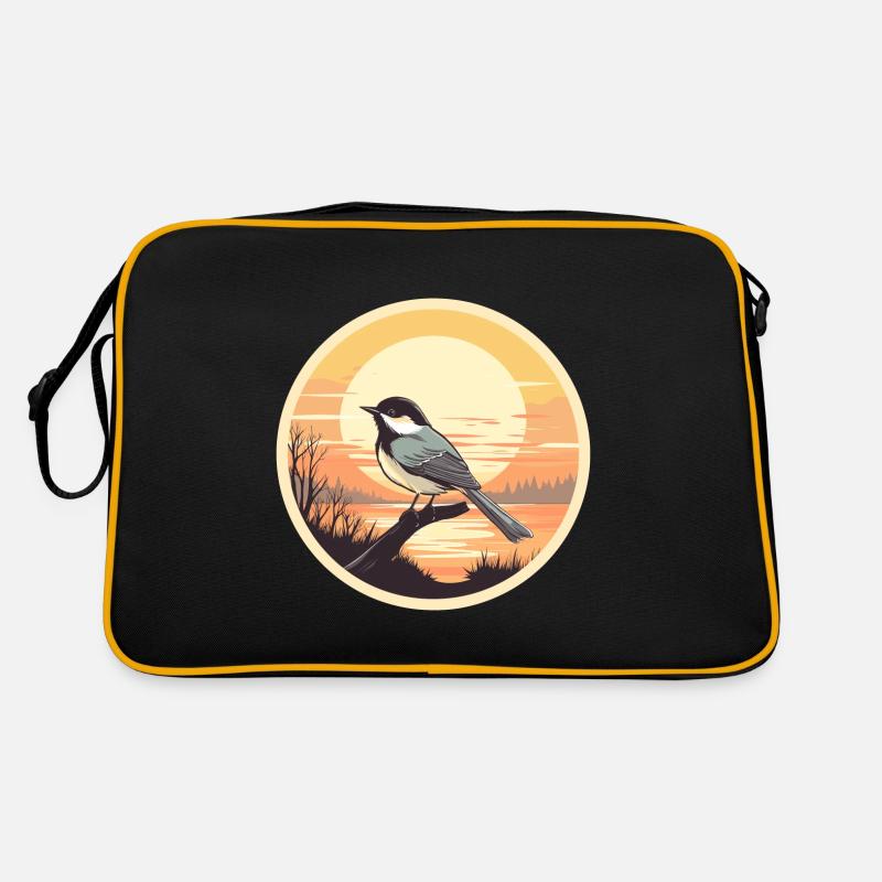 Mésange - Sac Retro - noir/or