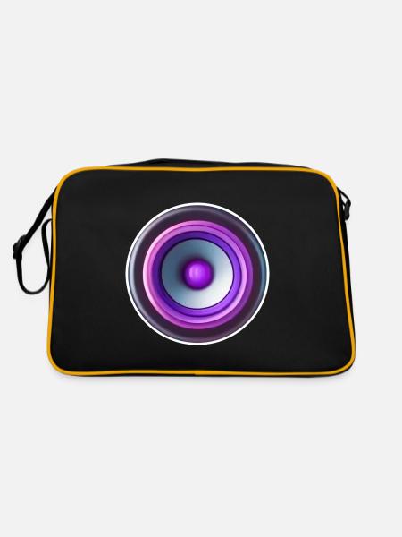 BOOMER SPEAKER - Retro Bag - black/gold - Back