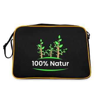 100% nature - Sac Retro - noir/or - Dos