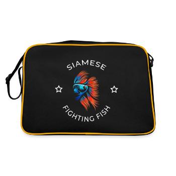 Betta Fish Siamese Fighting Fish Fish Keeper - Retro Bag - black/gold - Back