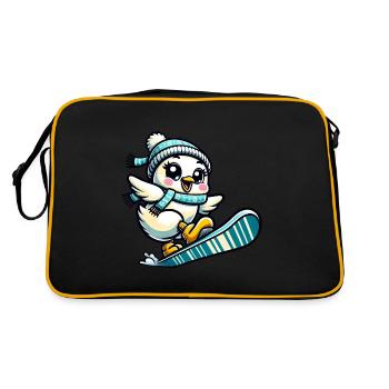 Poulet Poussin Snowboard Hiver - Sac Retro - noir/or - Dos