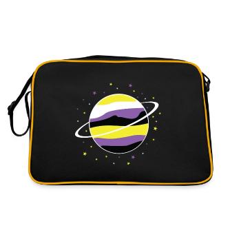 Nonbinary Planet Nonbinary Pride - Retro Bag - black/gold - Back