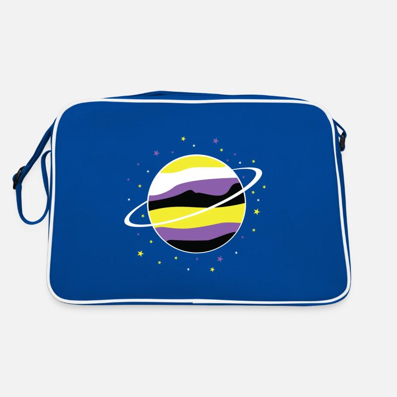 Nonbinary Planet Nonbinary Pride Retro Bag