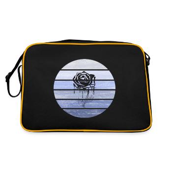 Rose, Flower, Vintage, Retro, Forest, Gift - Retro Bag - black/gold - Back