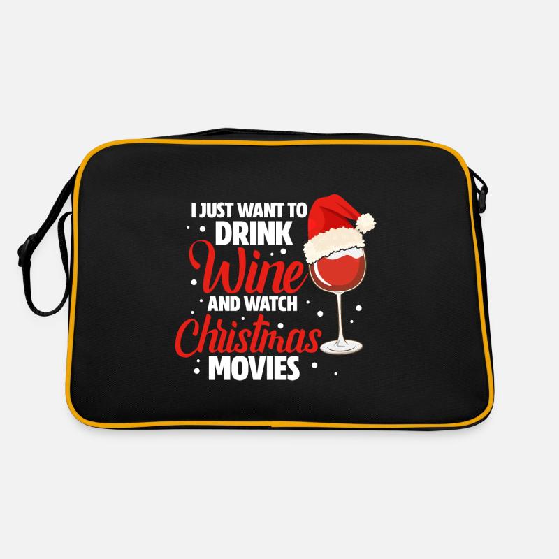 Wein Weihnachten Retro Tasche