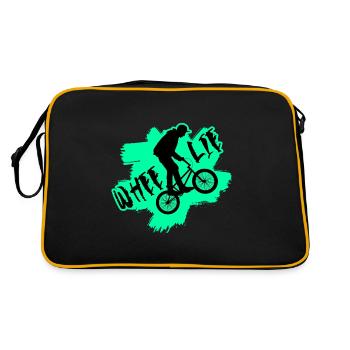 Vélo BMX VTT WHEELIE - Sac Retro - noir/or - Dos