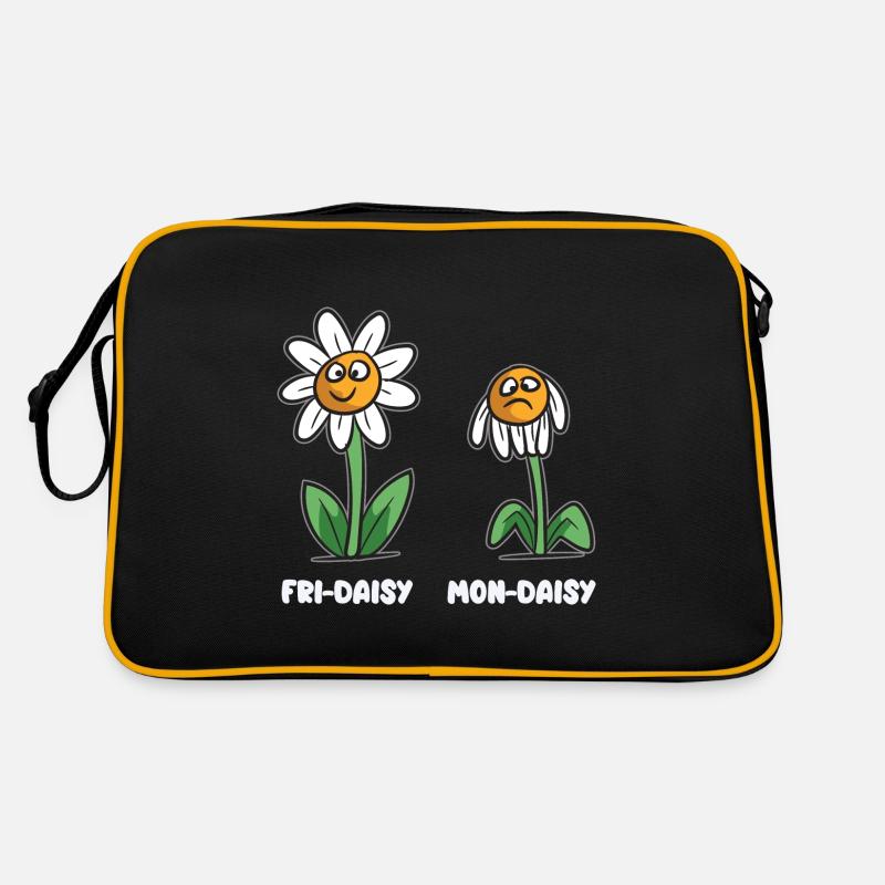 Leben eines Gänseblümchen Mon-Daisy Fri-Daisy Retro Tasche