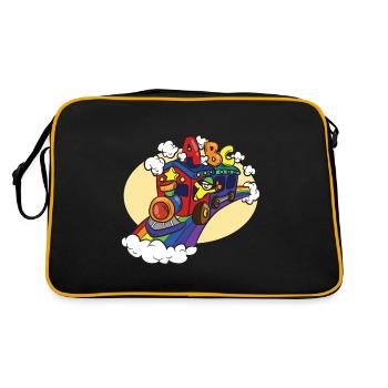 Train ABC pour la rentrée scolaire des enfants - Sac Retro - noir/or - Dos