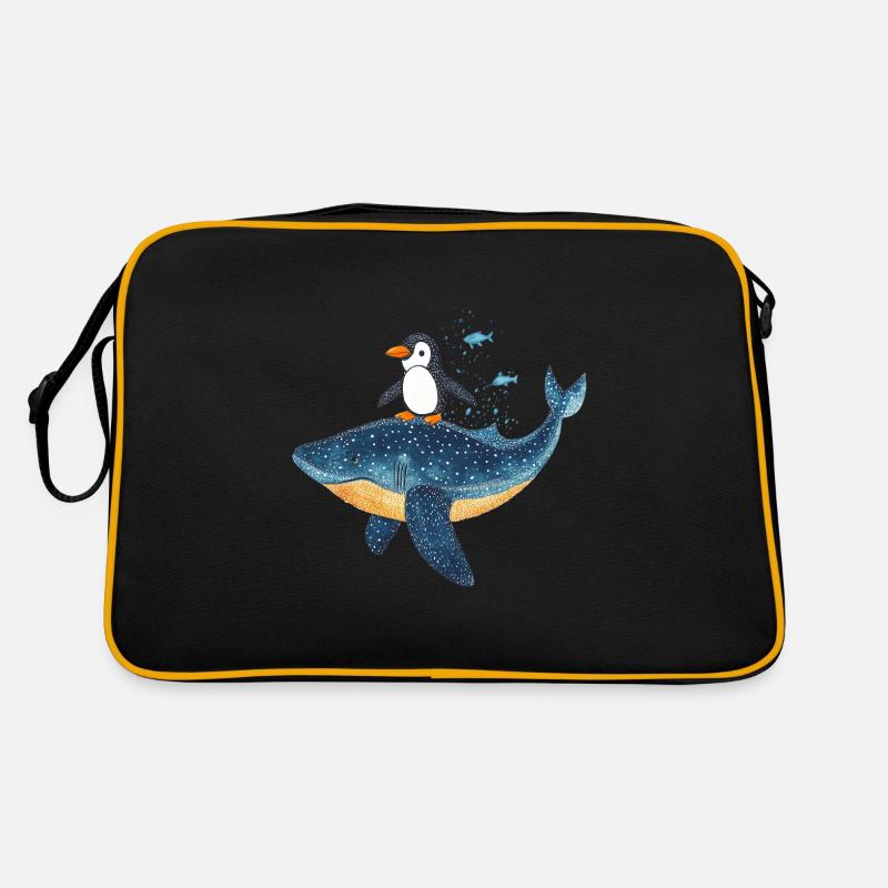 Pingouin, surf, requin-baleine Sac Retro