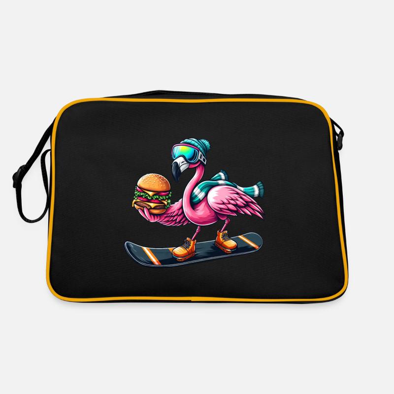 Flamingo Snowboard Hamburger Fun Sac Retro