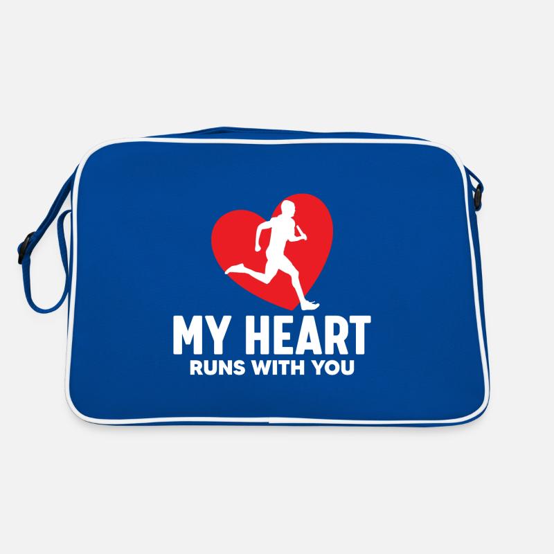 Für Die Leichtathletik-mutter, Deren Herz Bei Retro Tasche