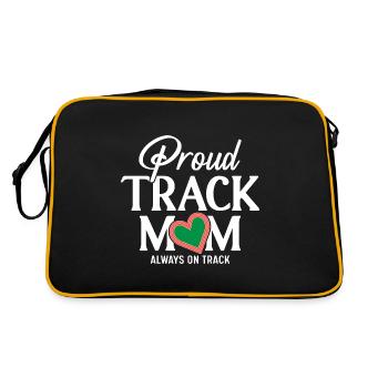 Proud athletics mom, always on the lookout - Retro Bag - black/gold - Back
