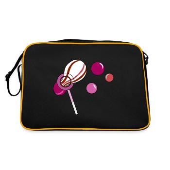 Bulles de savon lesbienne Cadeau lesbien - Sac Retro - noir/or - Dos