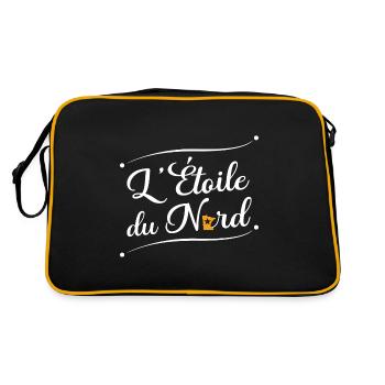 Minnesota Design für stolze Minnesotaner - Retro Tasche - Schwarz/Gold - Hinten