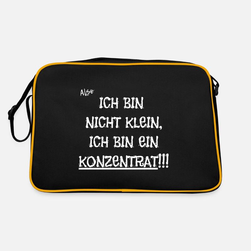 Ich bin nicht klein, ich bin ein Konzentrat!! Retro Tasche