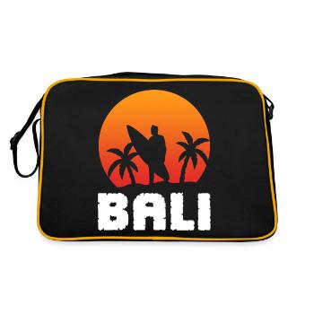 Surf surf surf de Bali Surf surfergirl - Sac Retro - noir/or - Dos