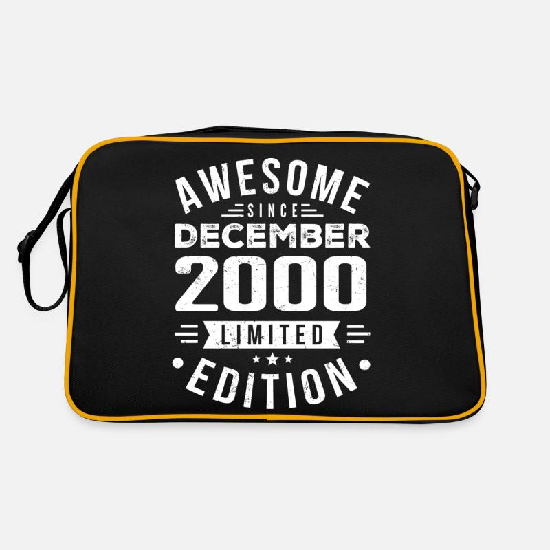 Geburtstagsgeschenk geboren im Dezember 2000 Retro Tasche
