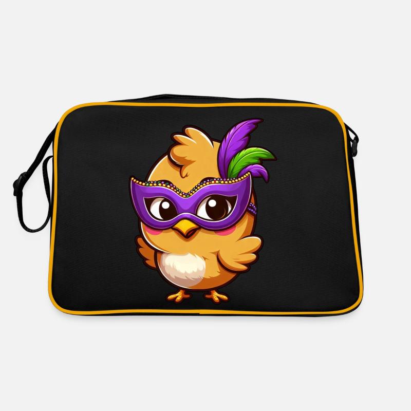 Mardi Gras poussin mignon poule dessin animé Sac Retro