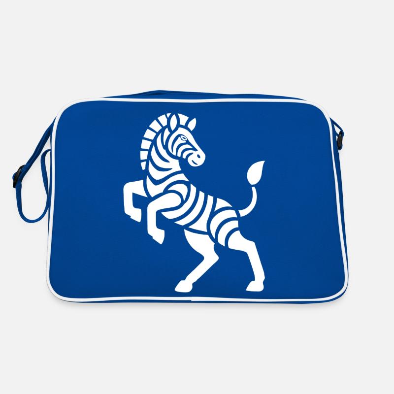 Silhouette de zèbre Œuvre d’art Design minimal Sac Retro