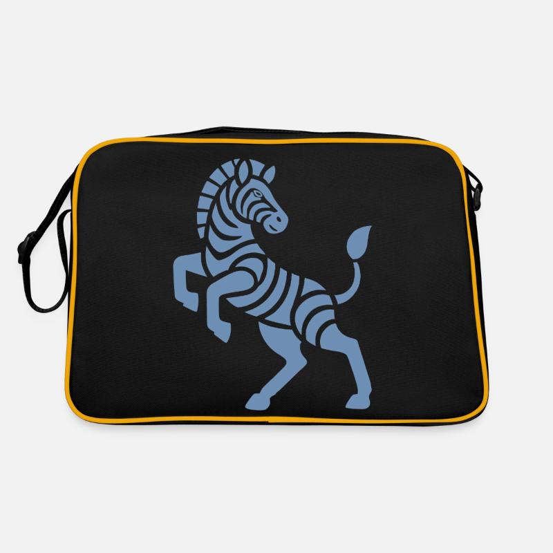 Silhouette de zèbre Œuvre d’art Design minimal Sac Retro