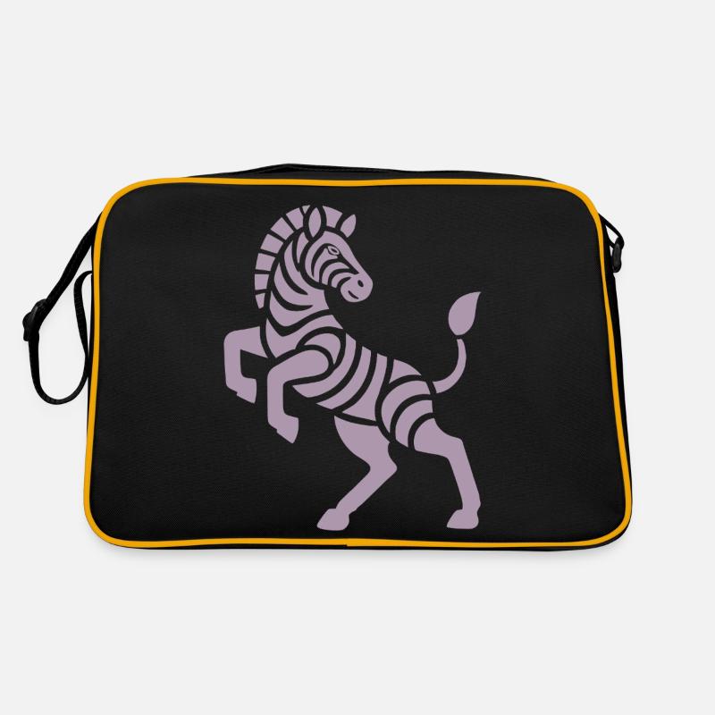 Silhouette de zèbre Œuvre d’art Design minimal Sac Retro