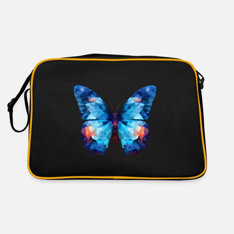 Blauer Morpho-Schmetterling Retro Tasche