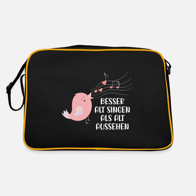 Chor Geschenk Sängerin Sprüche Lustig Singen Retro Tasche