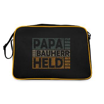 Maître d’ouvrage Papa Hero Sort Drôle pour la fête de référence - Sac Retro - noir/or - Dos