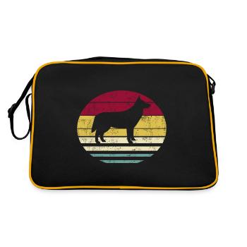 Résine Renard Rétro Vintage Silhouette - Sac Retro - noir/or - Dos