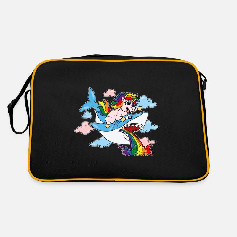 Trans Pride Shark CSD Einhorn LGBTQ Retro Tasche