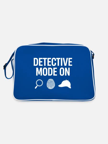 Mode détective en « Krimi-tatort-outfit » - Sac Retro - bleu/blanc - Dos