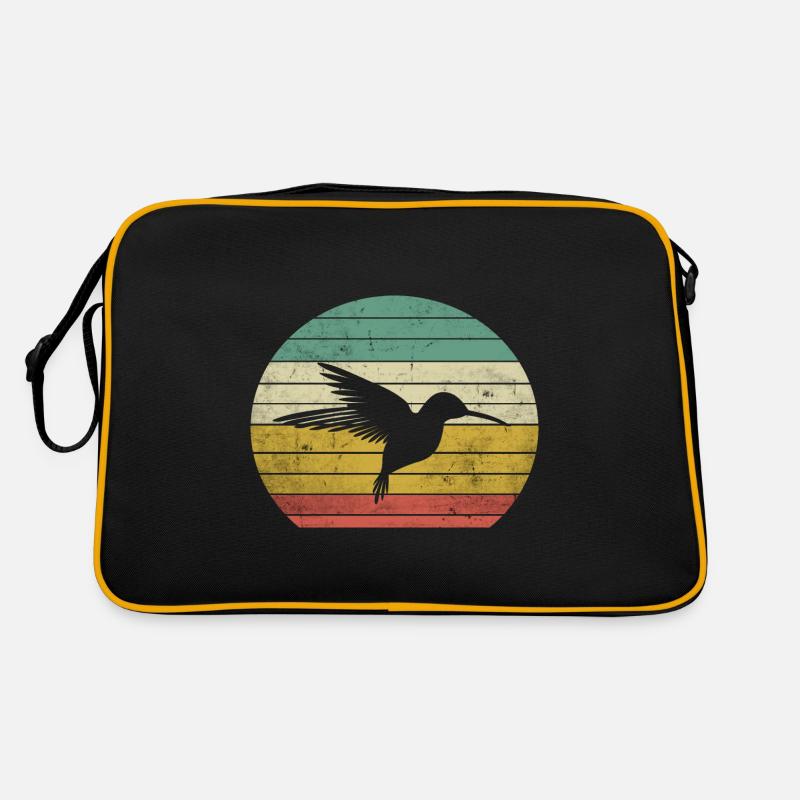 Kolibri Design - Retro Tasche - Schwarz/Gold