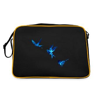 Oiseaux bleus - Sac Retro - noir/or - Dos