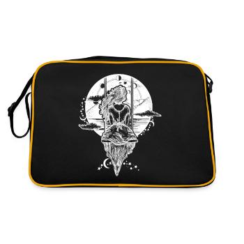 femme art bascule cadeau de tatouage - Sac Retro - noir/or - Dos