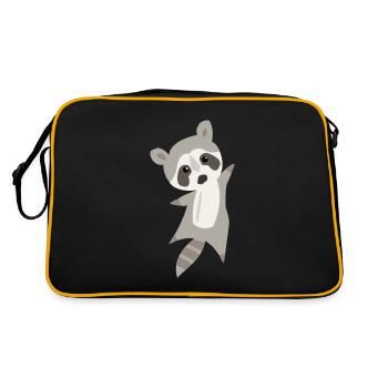 racoon - Retro Bag - black/gold - Back