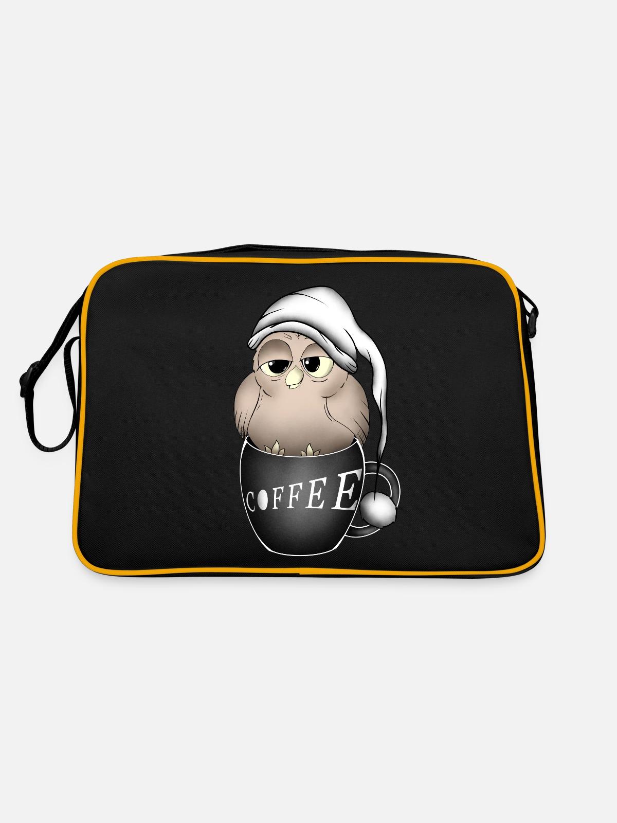 Owl - Retro Bag - black/gold - Back