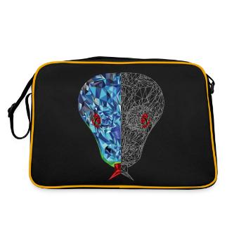 Snake polygon - Retro Bag - black/gold - Back