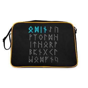 Odin Thor runes runes cadeau vikings nordiques - Sac Retro - noir/or - Dos