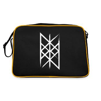 Web of Wyrd Runes Gift Mythe viking nordique - Sac Retro - noir/or - Dos