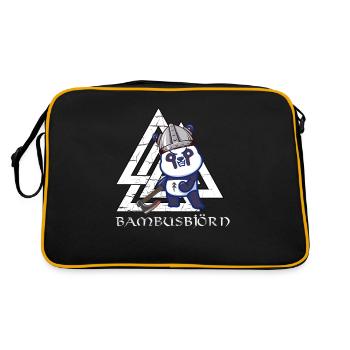 Bambusbjörn Warrior Viking Valknut Viking Gift - Sac Retro - noir/or - Dos