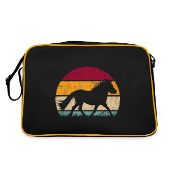 Shetland Poney Vintage Retro - Sac Retro - noir/or - Dos