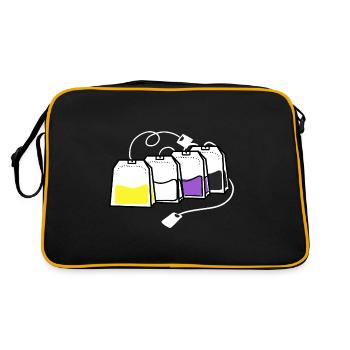 Nonbinary Pride Tea Bag Nonbinary Pride - Retro Bag - black/gold - Back