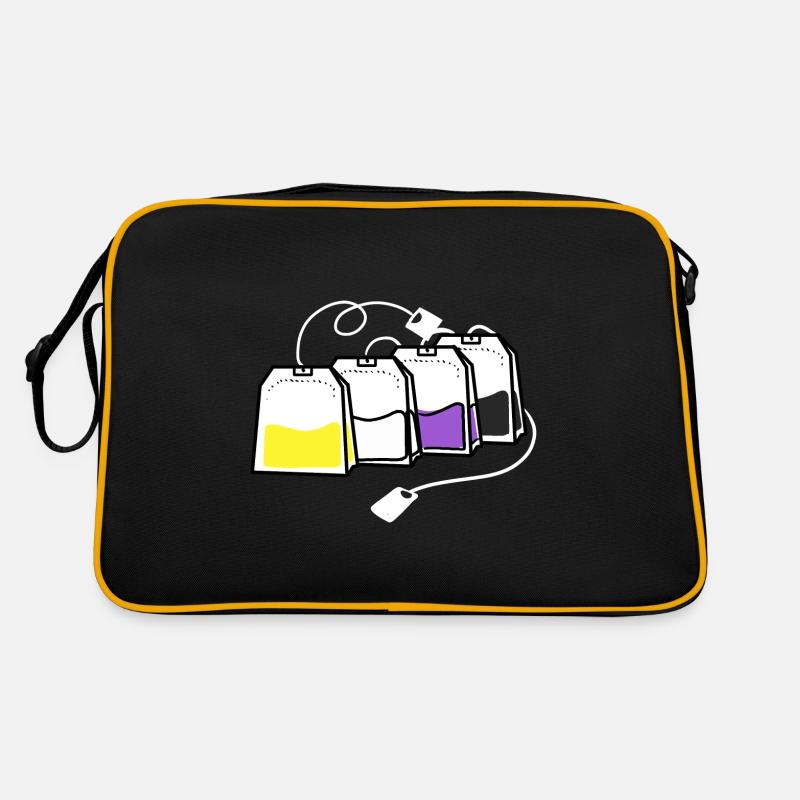 Nonbinary Pride Teebeutel Nonbinary Pride Retro Tasche