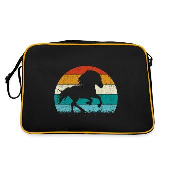 Islandpferd Tölt Retro Vintage - Sac Retro - noir/or - Dos